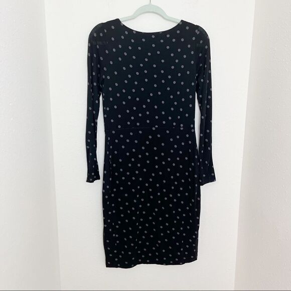 Boden Helena Cowl Neck Polka Dot Shift Dress - Picture 6 of 9